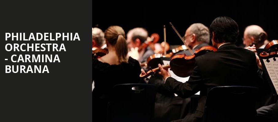 Philadelphia Orchestra Carmina Burana, Saratoga Performing Arts Center, Albany